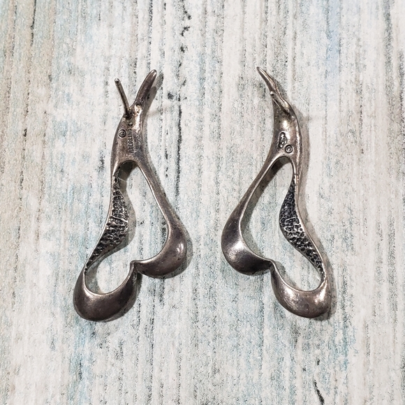 Upside-Down Heart Earrings. - Picture 2 of 8